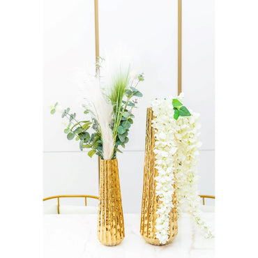 Brilliant golden vase 10.5x10.5x35.5cm - CozyVibe.eu