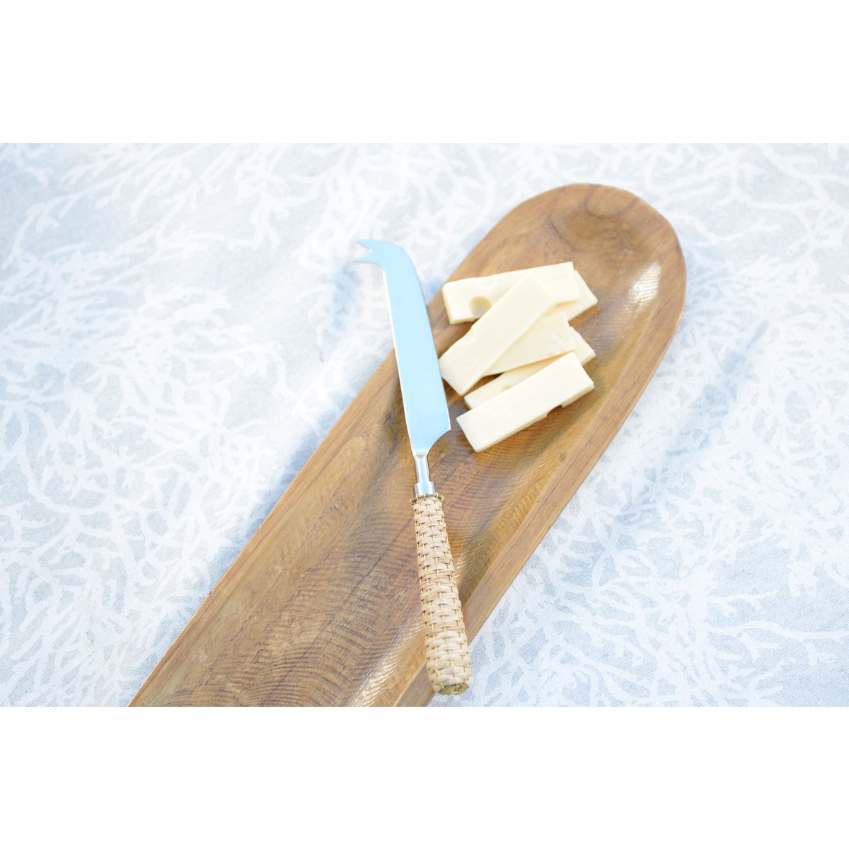 Long wooden oval decorative tray 50x13x3cm - CozyVibe.eu