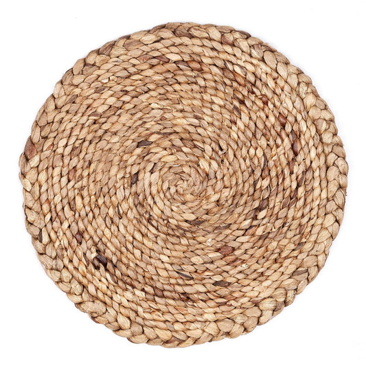 Placemat (Set of 2, 4 or 6) PANDAWA 38 cm | Boho Table Mat made of Waterhyacinth - CozyVibe.eu
