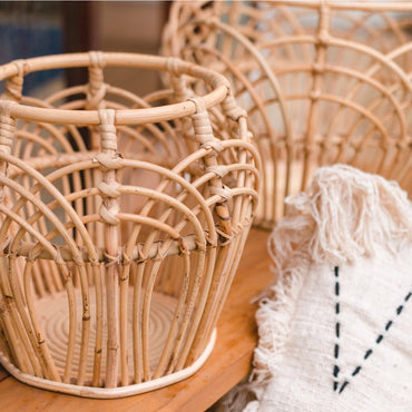 Plant Basket | Laundry Basket | Storage Basket RAHINA made from Rattan (3 sizes) - CozyVibe.eu