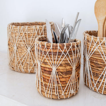 Muko banana fibre basket for home décor by CozyVibe