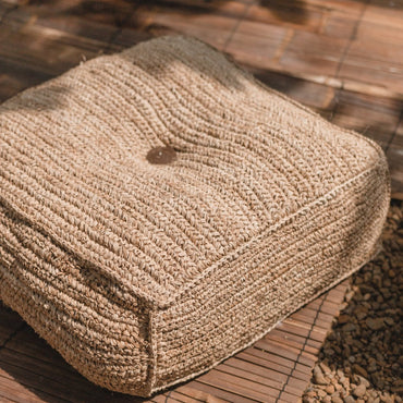 Pouf | Beanbag PADAR made of Raffia - CozyVibe.eu