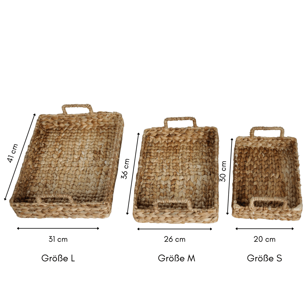 Tray BESAKIH made of Water Hyacinth (3 sizes) - CozyVibe.eu