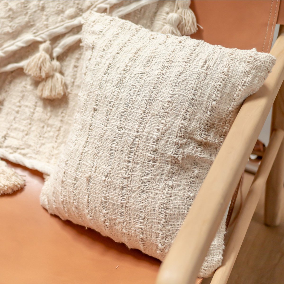 Pillowcase 40x40 cm or 50x50 cm Handwoven | Decorative Cushion | Sofa Cushion RAHAYU Made of Cotton