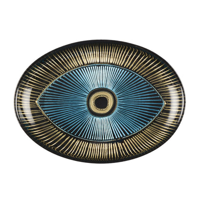 Oval eye serving platter 22x15cm