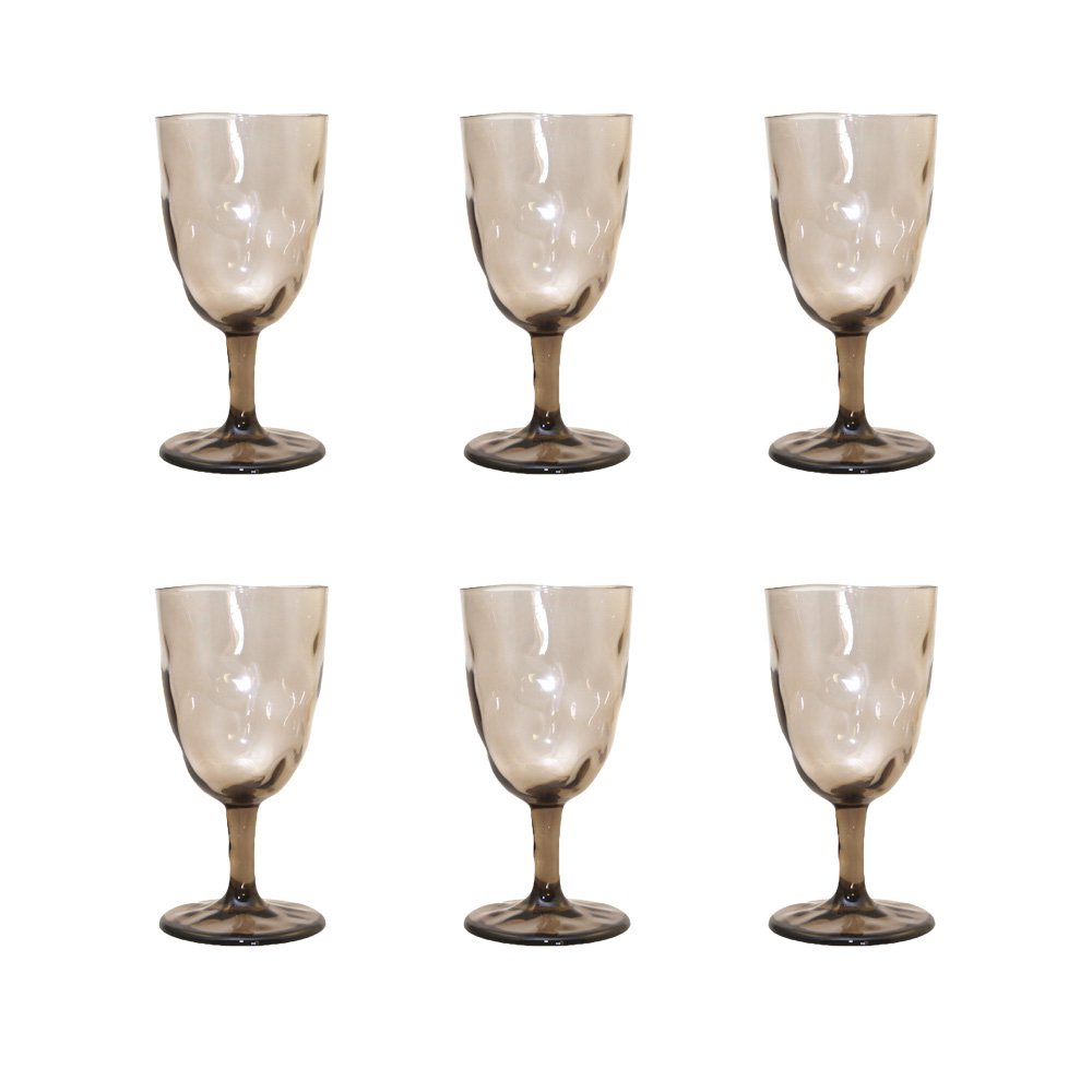 Acrylic brown wine glasses - Lot of 6