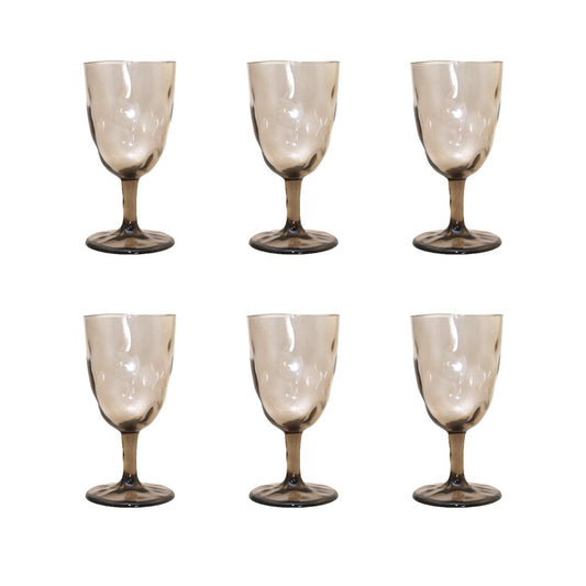 Acrylic brown wine glasses - Lot of 6