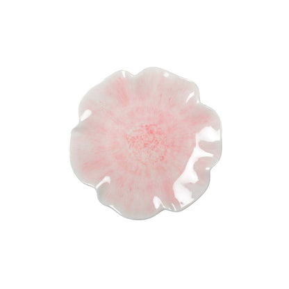 Pink dessert plate in melamine 23x23x2cm