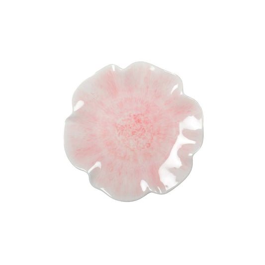 Pink dessert plate in melamine 23x23x2cm
