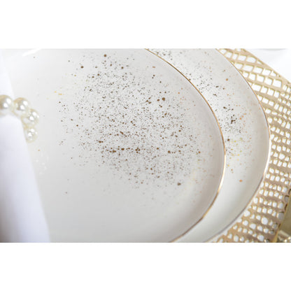 White oval dessert plate