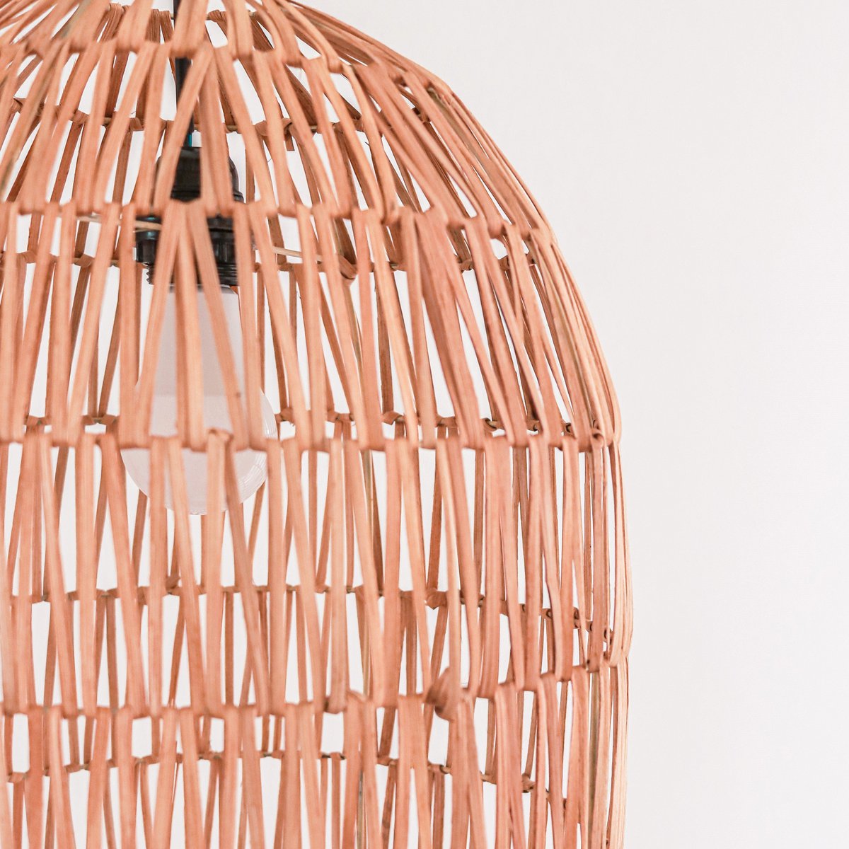 Rattan Lamp | Natural Lampshade | Pendant Lamp MALUKA Made of Natural Fibres (2 sizes)