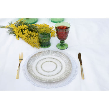 Khaki flat plate porcelain 27x27x1.5cm