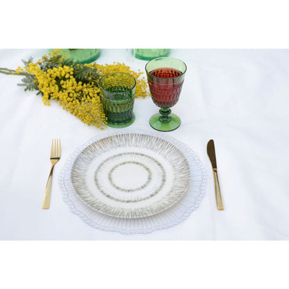 Khaki flat plate porcelain 27x27x1.5cm