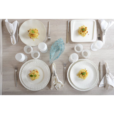 Flora white flat plate 26.6X26.6X2CM