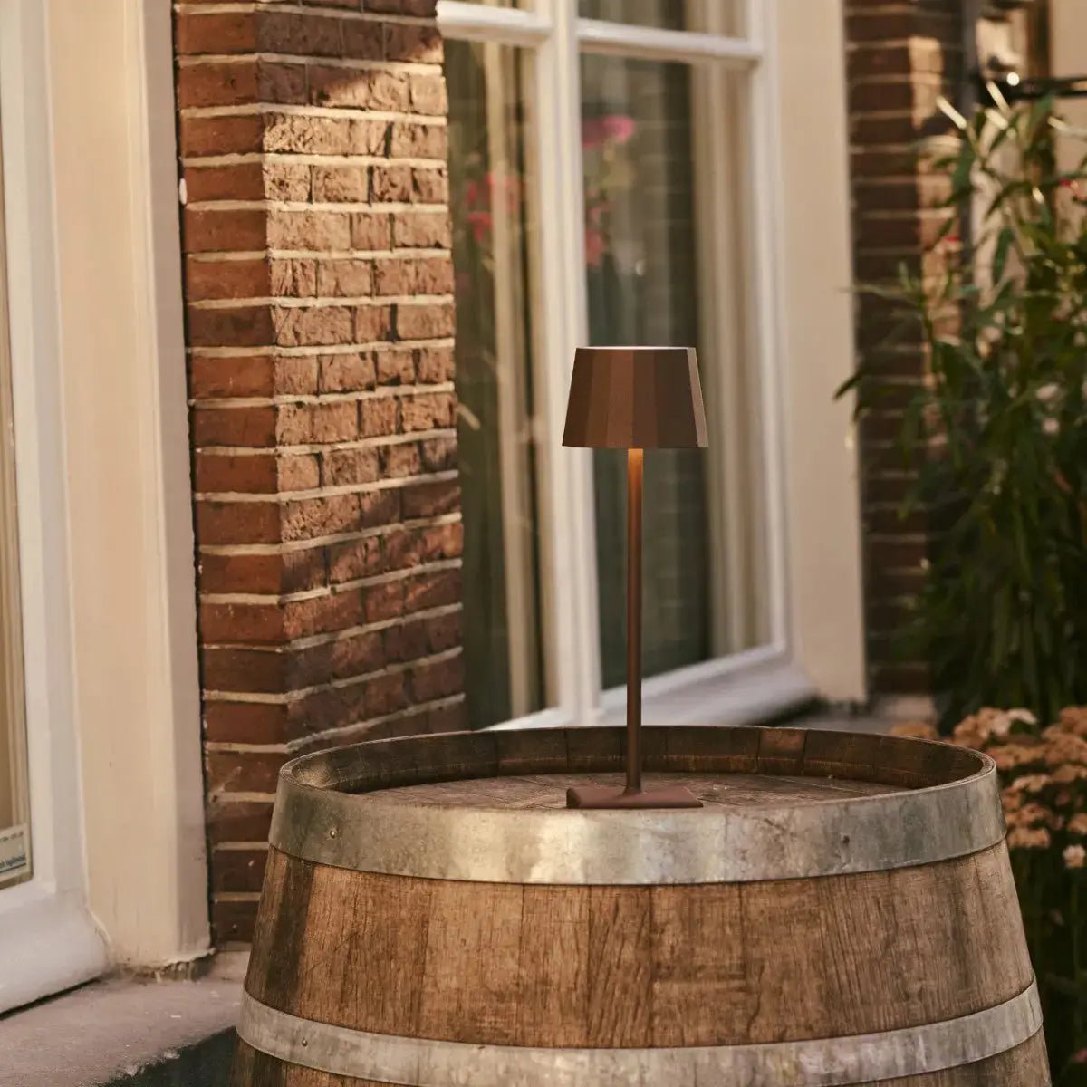 William Mocha Brown Rechargeable Table Lamp
