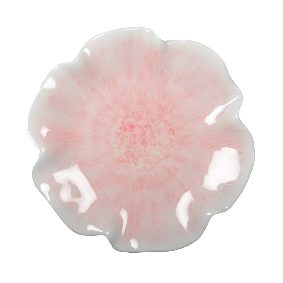 Mélamine rose flat plate 28x28x2.5cm