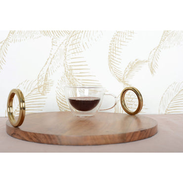 Set of 2 tea cups in double wall glass