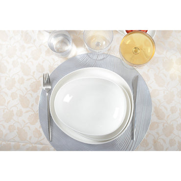 Ceramic white dessert plate