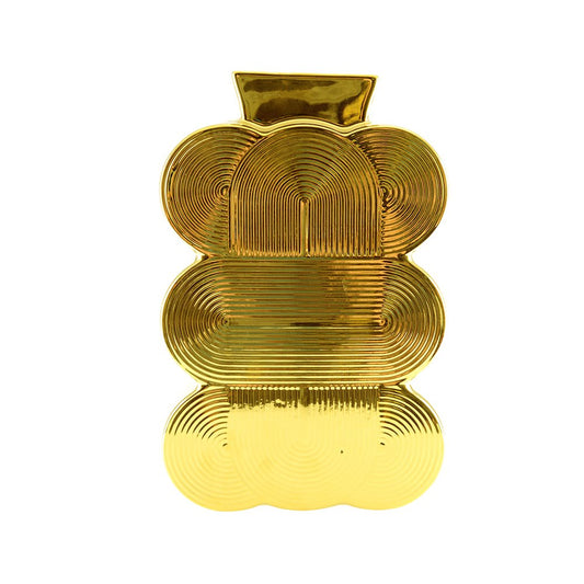 Medium golden vase 16.5x7x25cm