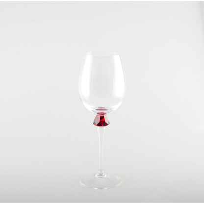 Lot of 4 wine glasses with extra accent on foot