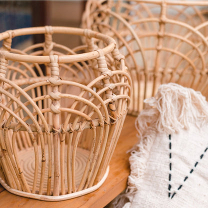 Plant Basket | Laundry Basket | Storage Basket RAHINA made from Rattan (3 sizes)