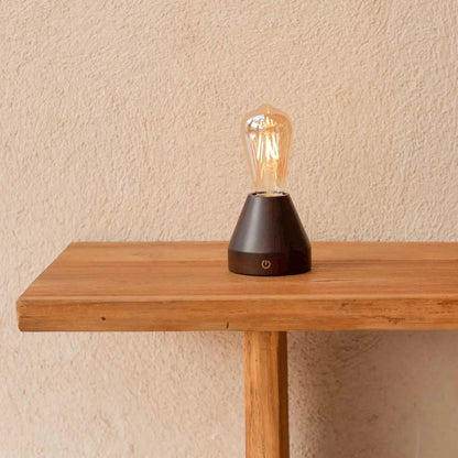 Zavi Dark Brown Rechargeable Table Lamp