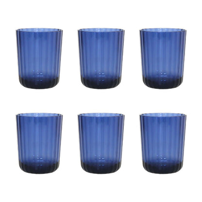 Acrylic blue water glasses - Lot of 6 cups