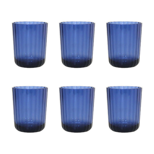 Acrylic blue water glasses - Lot of 6 cups