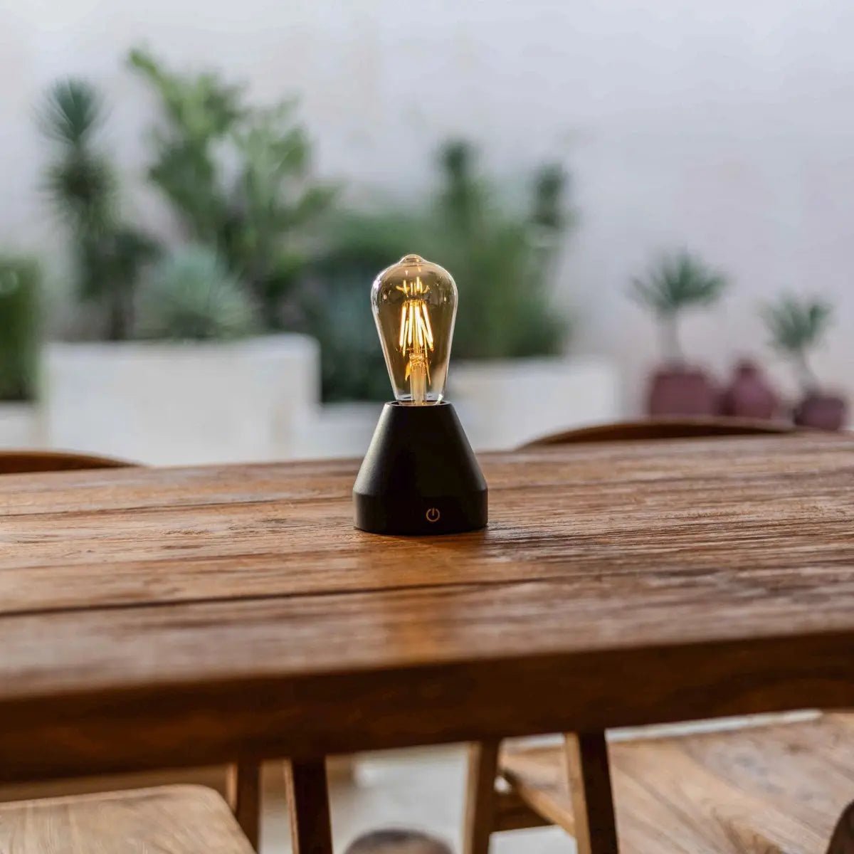 Zavi Dark Brown Rechargeable Table Lamp