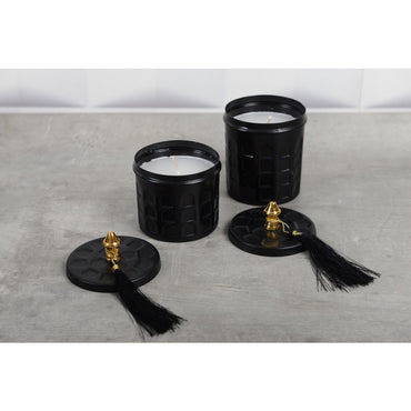 Mat black candle Vanilla perfume 8*12cm