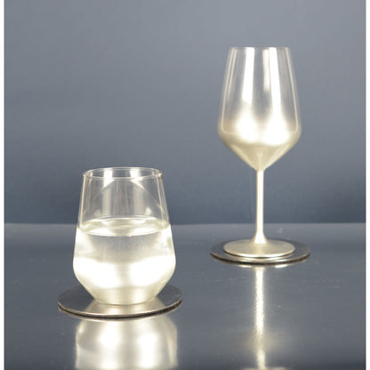 Glow silver water glasses - set of 6 cups