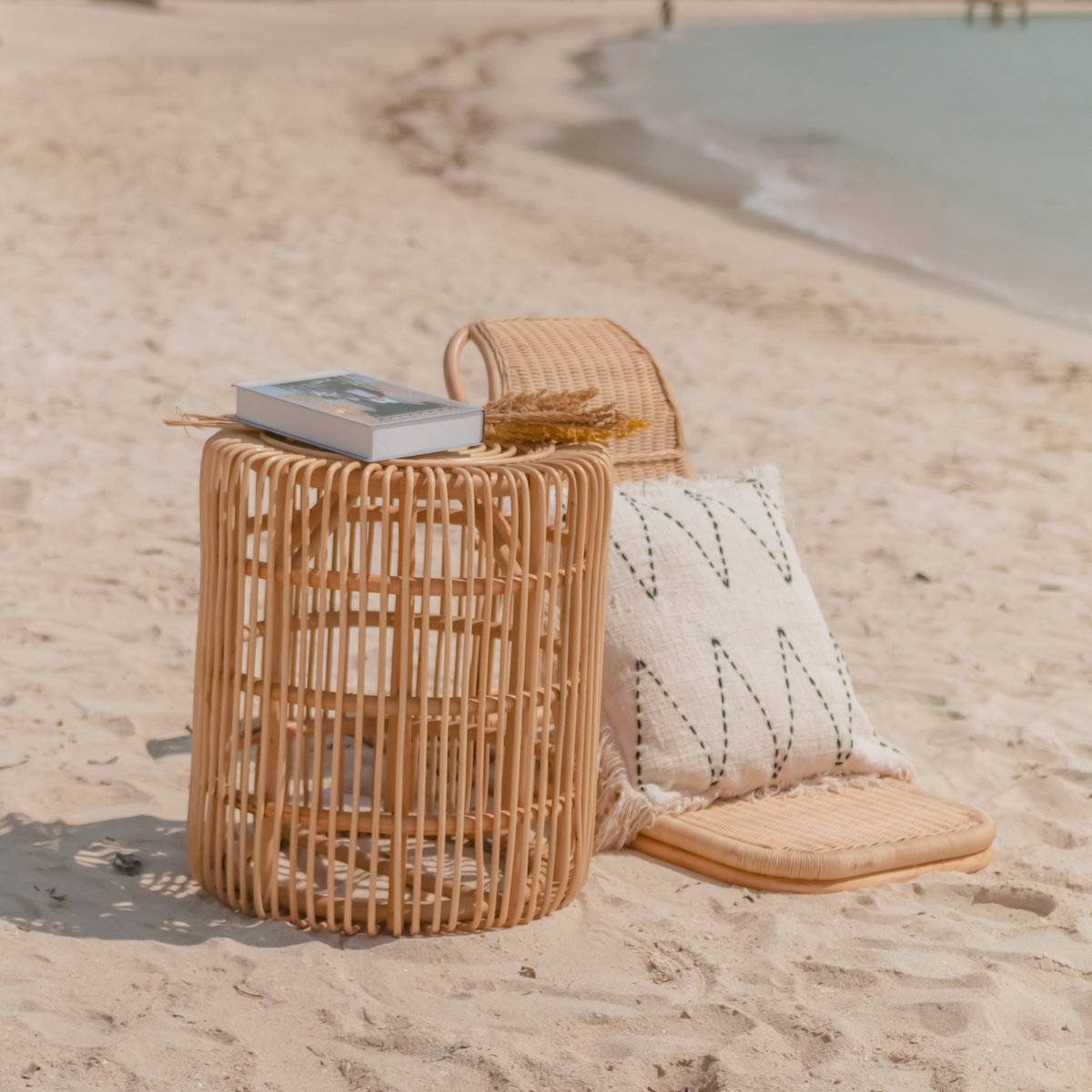 Rattan Side Table | End Table | Couch Table ALAMAYA