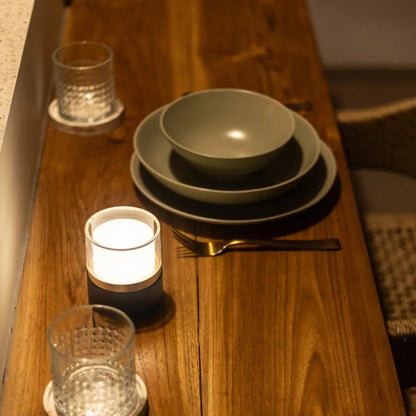 Leo Dark Brown Mini Rechargeable Table Lamp