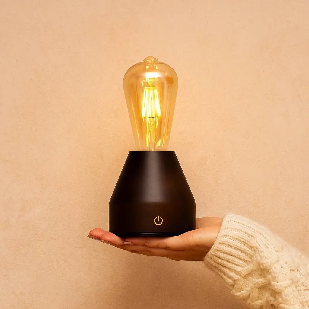 Zavi Dark Brown Rechargeable Table Lamp