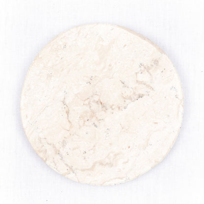 Round Marble Coasters Set of 4 or 8 Handmade RANUKA (white)