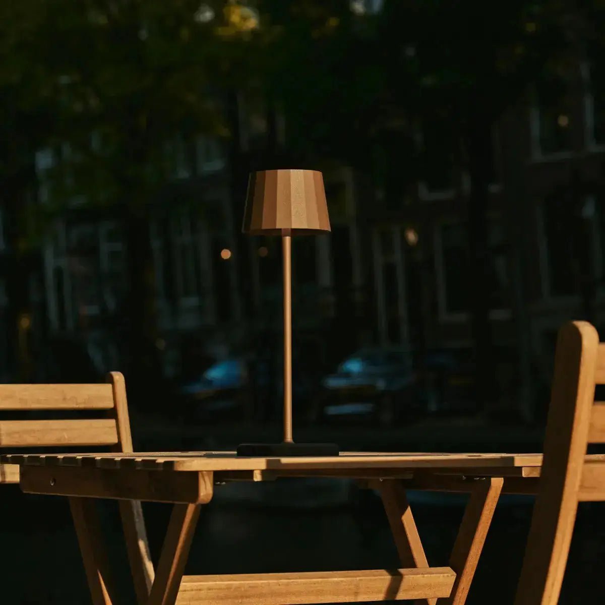 William Mocha Brown Rechargeable Table Lamp