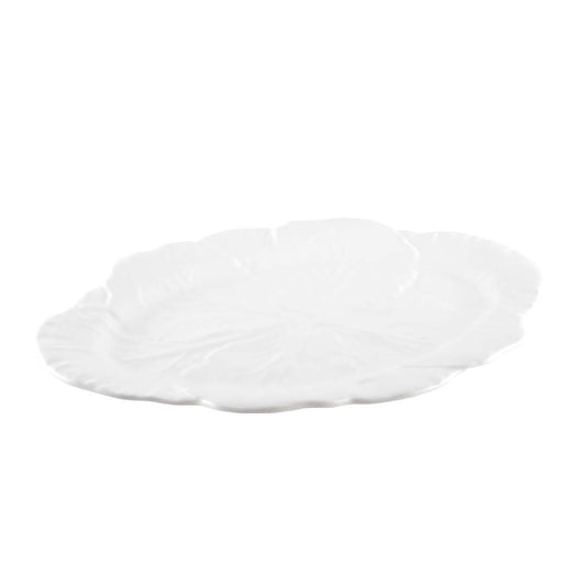 White oval serving platter - Melamine 50x40x2cm