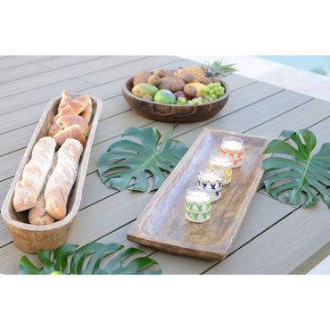 Decorative wooden tray 80x28x4.5cm
