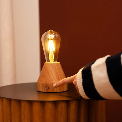 Zavi Light Brown Rechargeable Table Lamp