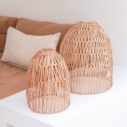 Rattan Lamp | Natural Lampshade | Pendant Lamp MALUKA Made of Natural Fibres (2 sizes)