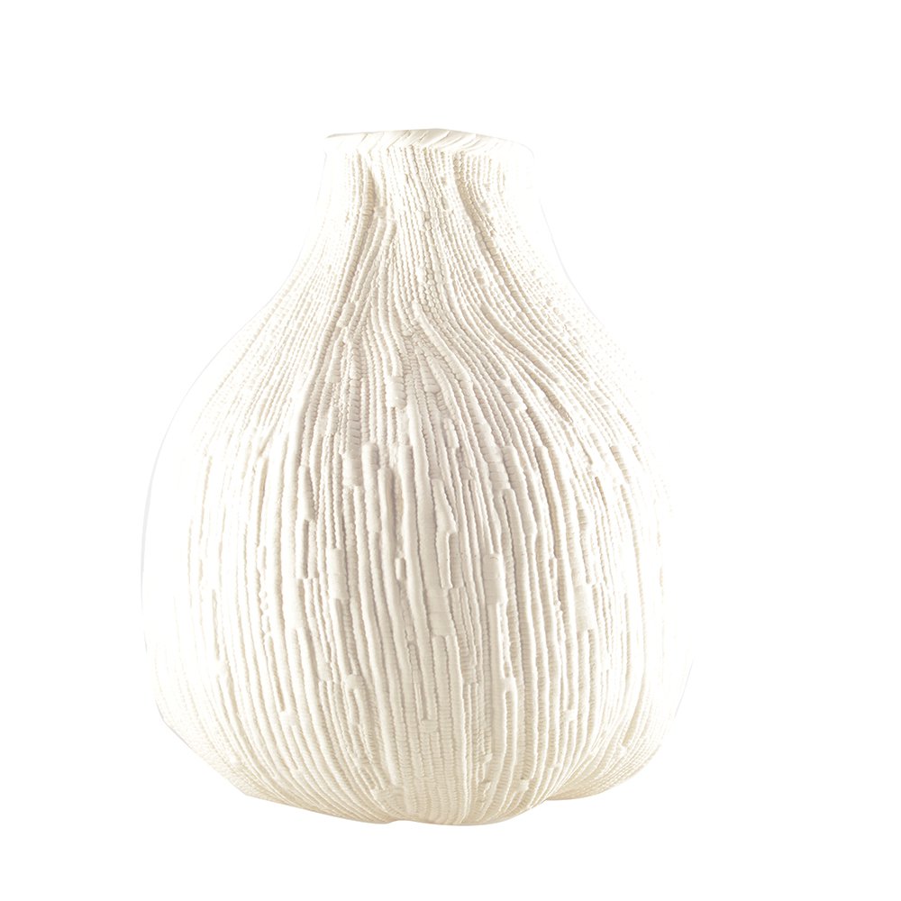 Creamy white round vase large model 29x29x32cm