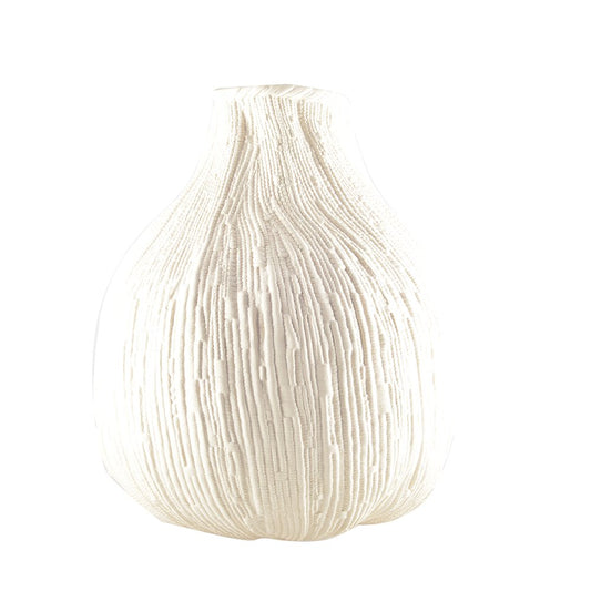 Creamy white round vase large model 29x29x32cm