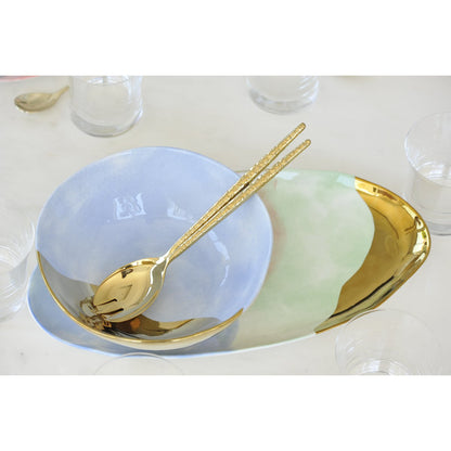 Oval tricolor serving platter
