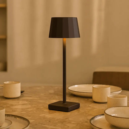 William Mocha Brown Rechargeable Table Lamp