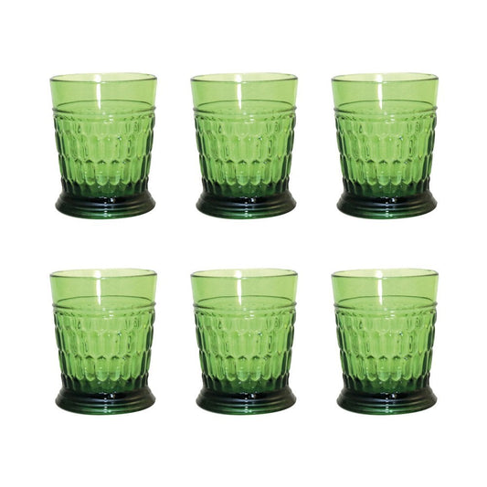 Acrylic green water glasses - Lot of 6 cups