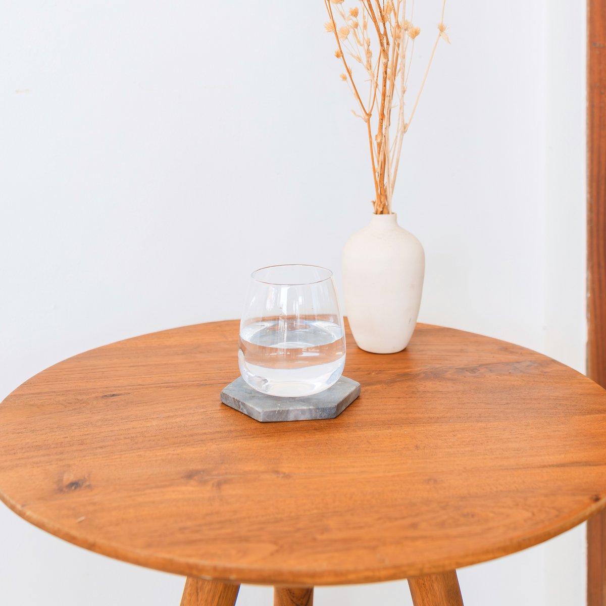 Marble Coasters Grey – Hexagonal Coasters for Mugs or Glasses – Handmade Coasters Set of 4 or 8 INAI (grey)