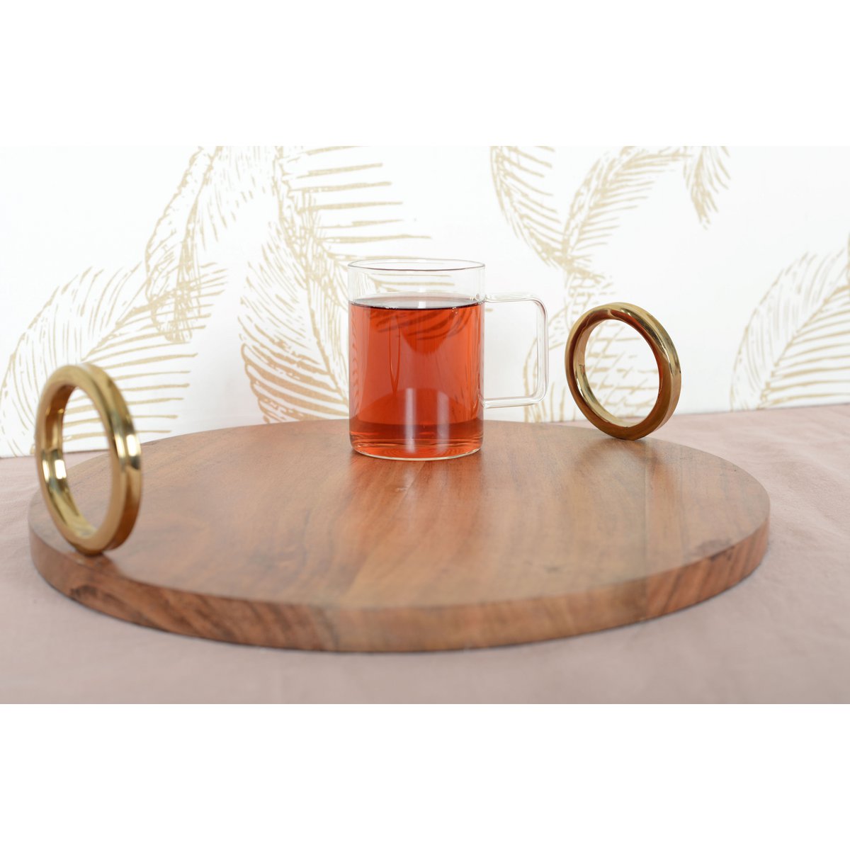 Set of 2 large glass mugs