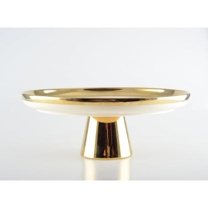 Cake stand with golden edge