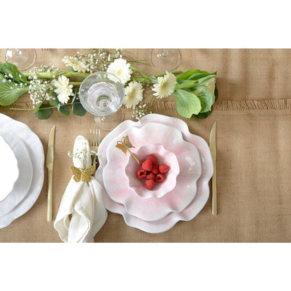 Mélamine rose flat plate 28x28x2.5cm