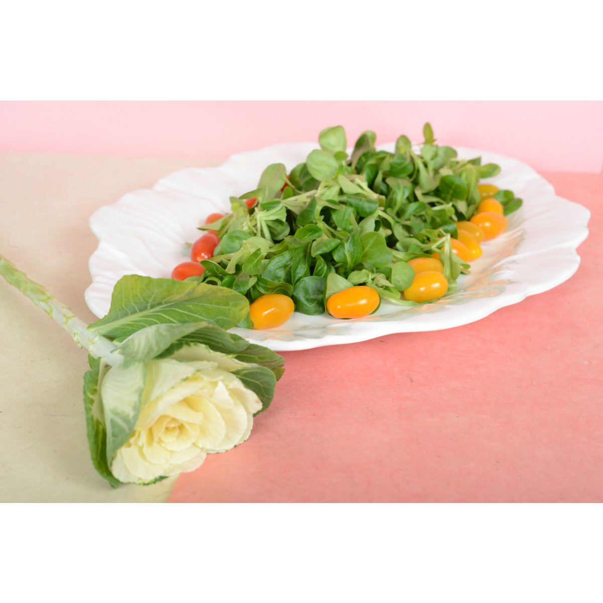 White oval serving platter - Melamine 50x40x2cm